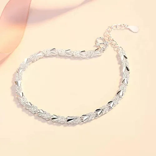 Curve Glam™ Sterling Elegant – Women’s Silver Bracelet