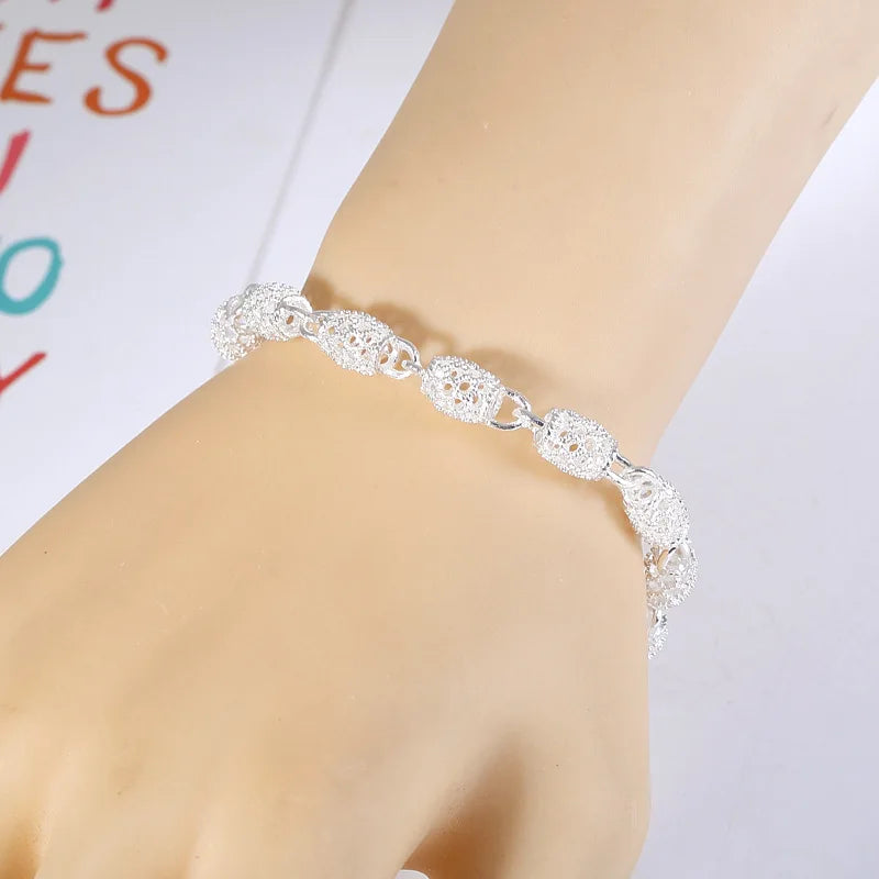 Curve Glam™ Sterling Elegant – Women’s Silver Bracelet